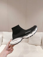 BALENCIAGA 25S SPEED TRAINER SNEAKERS 55 MM IN BLACK KNIT STYLE 3