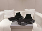 BALENCIAGA 25S SPEED TRAINER SNEAKERS 55 MM IN BLACK KNIT STYLE 2