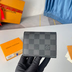 LV Enveloppe Carte De Visite Card Holder Damier Graphite Canvas 221501