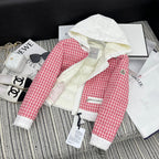MONCLER 25S TWEED DOWN HOODED JACKET 255