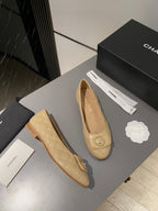 BALLET FLAT BEIGE CREAM LAMBSKIN