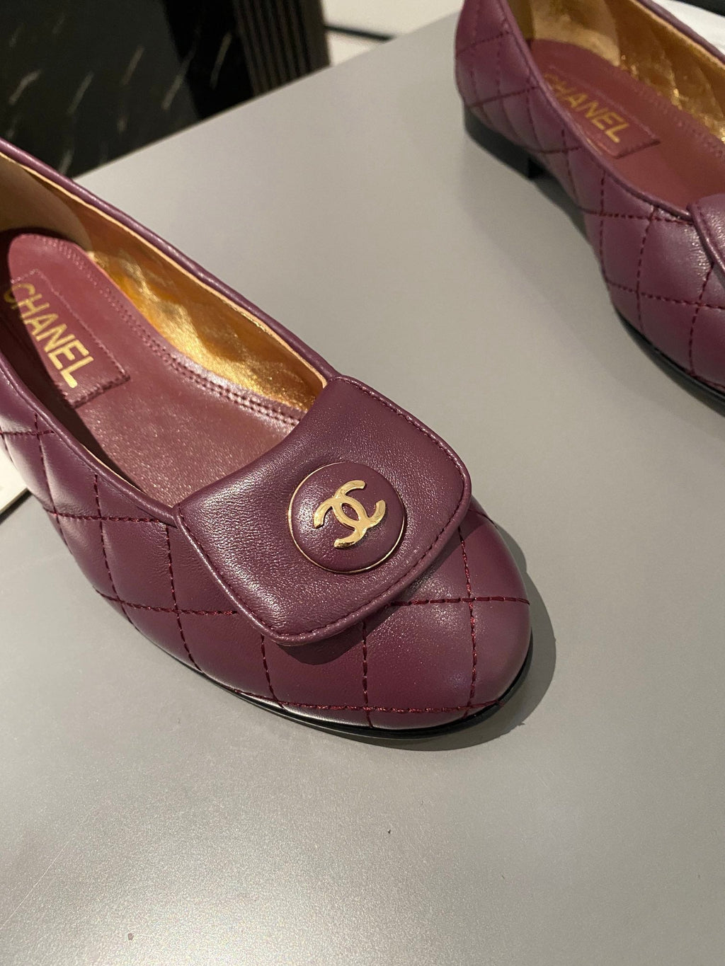 BALLET FLAT MULBERRY PURPLE LAMBSKIN