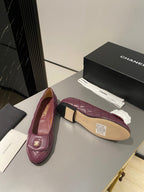 BALLET FLAT MULBERRY PURPLE LAMBSKIN