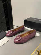 BALLET FLAT MULBERRY PURPLE LAMBSKIN