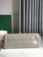 SAINT LOUIS PM 34 IN GREY MIX BLUE GOYARDINE CANVAS AND CALFSKIN