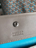 SAINT LOUIS PM 34 IN GREY MIX BLUE GOYARDINE CANVAS AND CALFSKIN