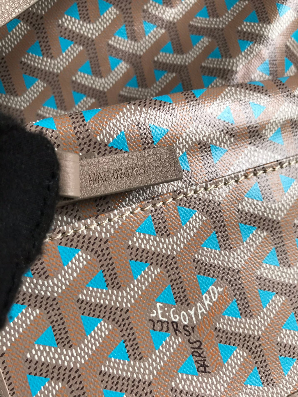 Goyard Boheme Hobo Bag 42cm Turquoise Canvas & Cafskin