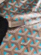 Goyard Boheme Hobo Bag 42cm Turquoise Canvas & Cafskin
