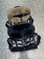 MONCLER LONG PUFFER JACKET IN BLACK