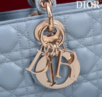 medium lady d-joy 26 cloud blue lambskin
