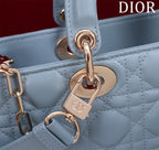 medium lady d-joy 26 cloud blue lambskin