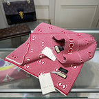 SET SCARF AND HAT IN PUNCH PINK MIX WHITE WOOL AND CASHMERE 946332