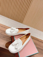 LP DOT SOLE WALK LOAFERS WHITE DEERSKIN