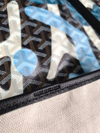 SAINT LOUIS GM BAG 40 IN BLUE LETTRES CAMOUFLAGE GOYARDINE CANVAS
