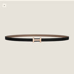 HM FOCUS BUCKLE & REVERSIBLE BLACK AND CAMEL BROWN LEATHER STRAP 13MM COPPER HARDWARE