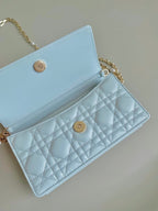 LADY 21 CHAIN BAG IN LIGHT BLUE LAMBSKIN