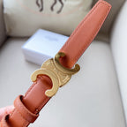 Medium Triomphe Belt 25mm Tan Calfskin Ghw