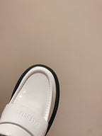 BALENCIAGA 25S LOAFERS IN WHITE CALFSKIN