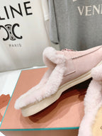 LP CHARMS WALK BABOUCHE LOAFERS LIGHT PINK FLEECE