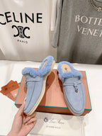 LP CHARMS WALK BABOUCHE LOAFERS SAPPHIRE FLEECE