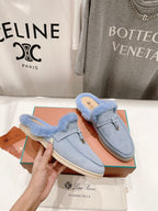 LP CHARMS WALK BABOUCHE LOAFERS SAPPHIRE FLEECE