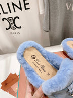 LP CHARMS WALK BABOUCHE LOAFERS SAPPHIRE FLEECE