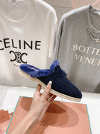 LP CHARMS WALK BABOUCHE LOAFERS INDIGO FLEECE