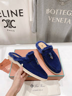 LP CHARMS WALK BABOUCHE LOAFERS NAVY FLEECE