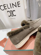 LP SUMMER CHARMS WALK LOAFERS ASH BROWN FLEECE