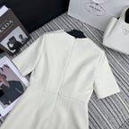 PRADA 25S CREW NECK SHORT-SLEEVE DRESS 350