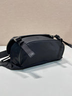 Prada Mini Messenger Bag 20cm Black Re-Nylon Leather