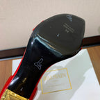 BALMAIN 25S SQUARE STRAP HIGH HEELS 100MM IN RED PATENT CALFSKIN