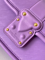 LV Hide & Seek Handbag 21cm Purple Epi Grain Cowhide GHW