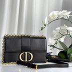 MONTAIGNE 25 BAG IN BLACK CALFSKIN