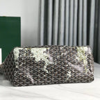 SAINT LOUIS GM BAG 40 IN GREEN MIX BLACK GOYARDINE CANVAS