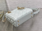 mini lady 17 marian blue lambskin