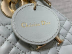 mini lady 17 marian blue lambskin