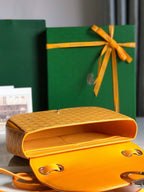 233 BAG 25 IN YELLOW CALFKIN AND GOYARDINE CANVAS