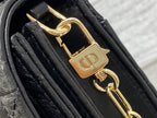 MY CD 24 TOP HANDLE BAG BLACK LAMBSKIN