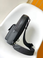 LV Pilot Crossbody Bag 30cm Black Cowhide 241193