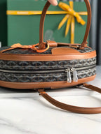 SAINT JEANNE BAG 35 IN BROWN GOYARDINE CANVAS AND CALFSKIN