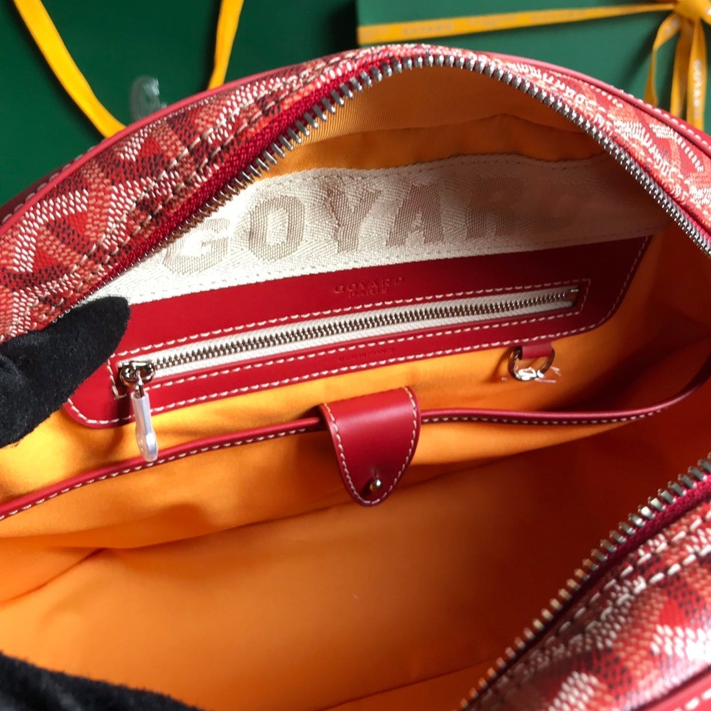 SAINT JEANNE BAG 35 IN CANNON PINK GOYARDINE CANVAS AND CALFSKIN