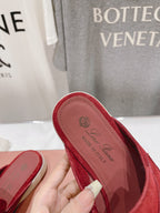 LP CHARMS WALK BABOUCHE LOAFERS CHERRY SUEDE