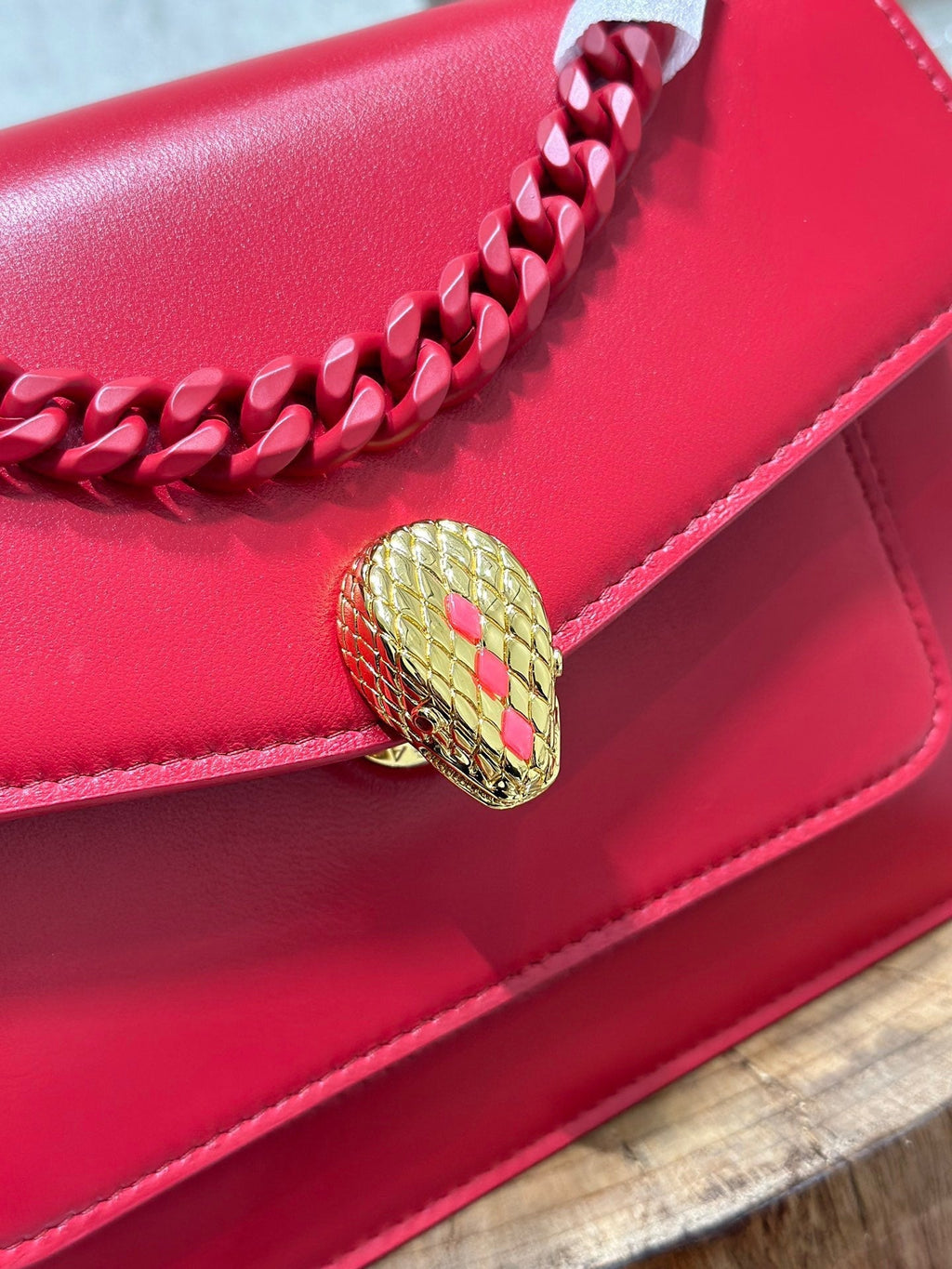 BVL Serpenti Forever Crossbody Bag 25cm Red Calfskin GHW 188660