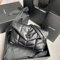 LOULOU MINI 23 ALL BLACK QUILTED LEATHER