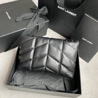 LOULOU MINI 23 ALL BLACK QUILTED LEATHER