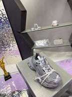 3XL SNEAKER IN ALL GRAY MESH AND POLYURETHANE