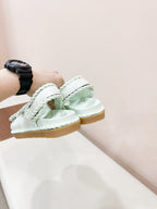REFINED DAD SANDAL IN WHITE LAMBSKIN