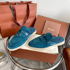 LP CHARMS WALK BABOUCHE LOAFERS OCEAN SUEDE