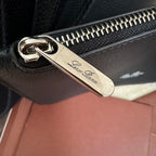 LARGE 36 BALE BAG IN DARK BLUE GRAINED CALFSKIN